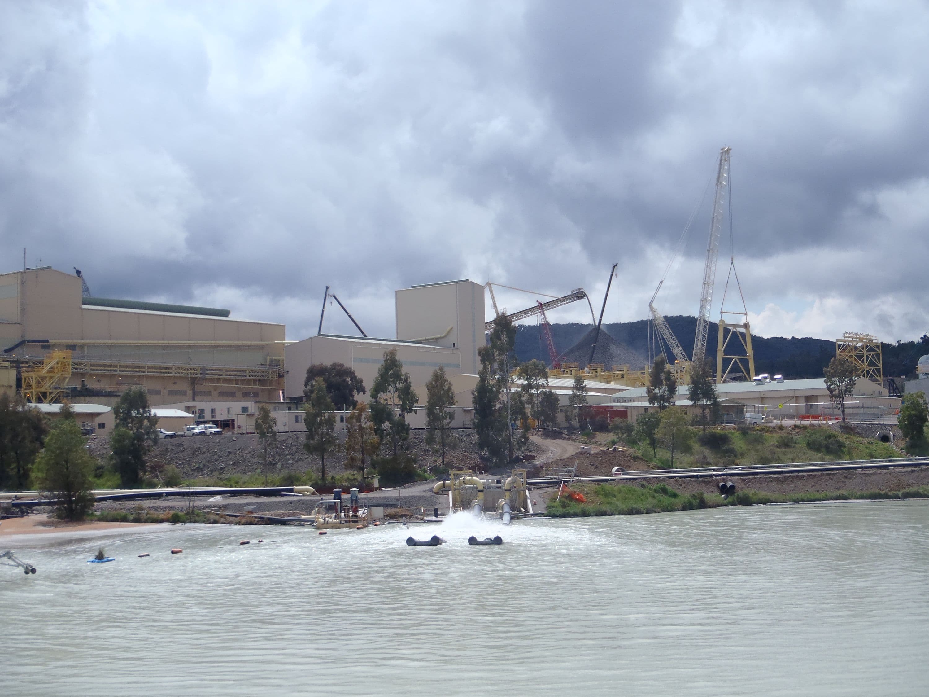 Mill across from pond