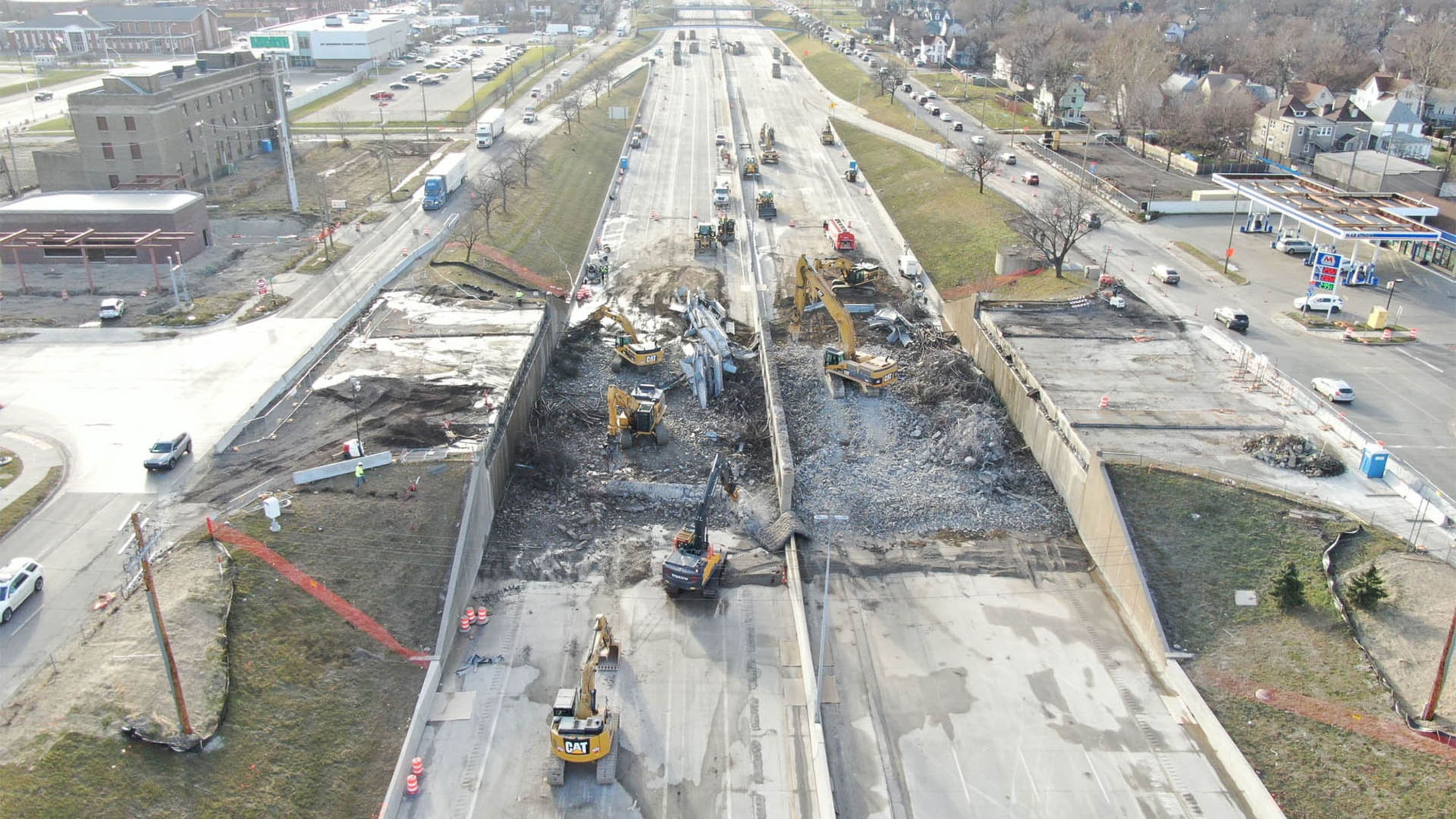 Michigan interchange progress: 2