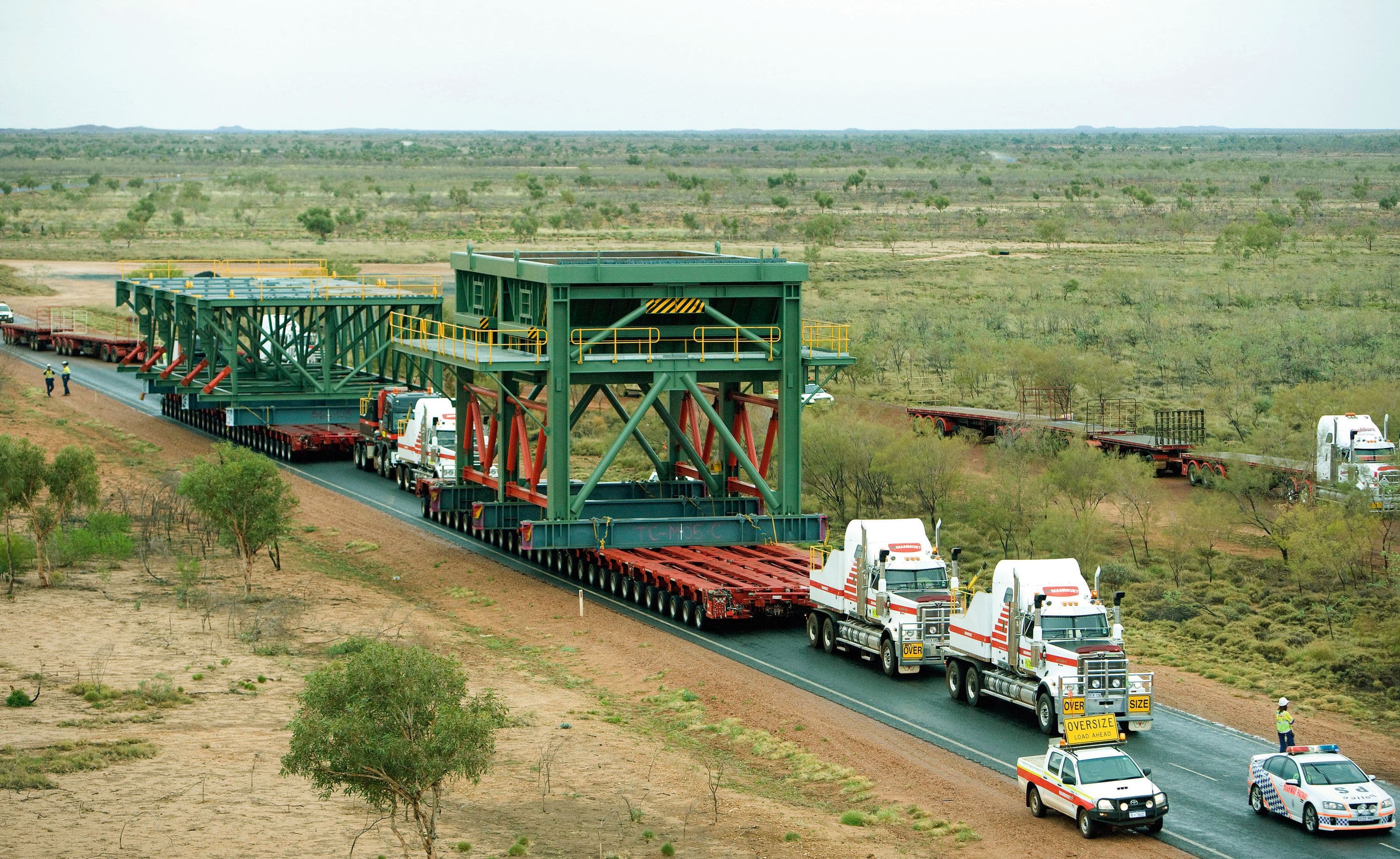 Modules for primary front end transported from Port Hedland to Yandi