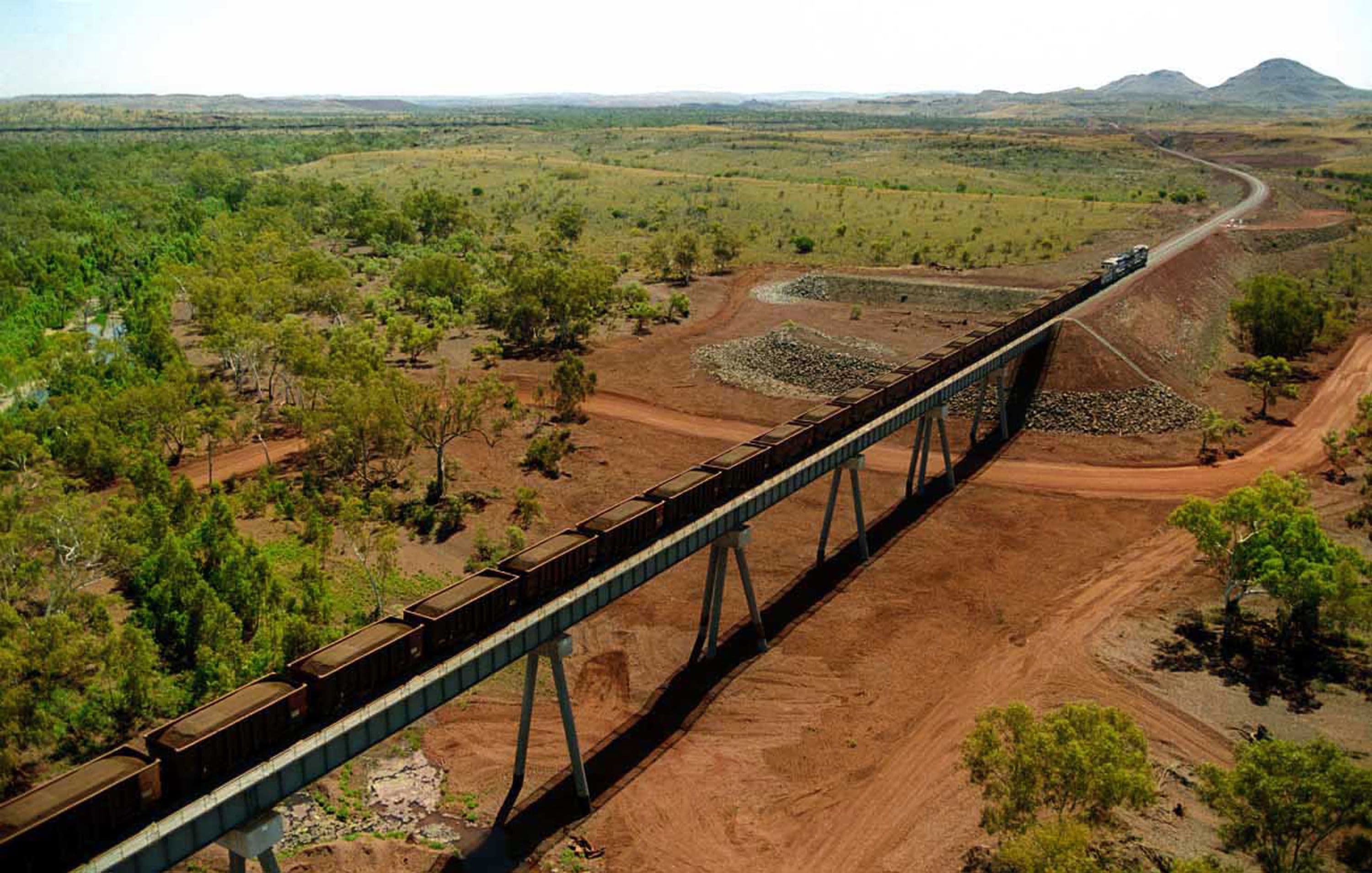 ADP train hauling iron ore product