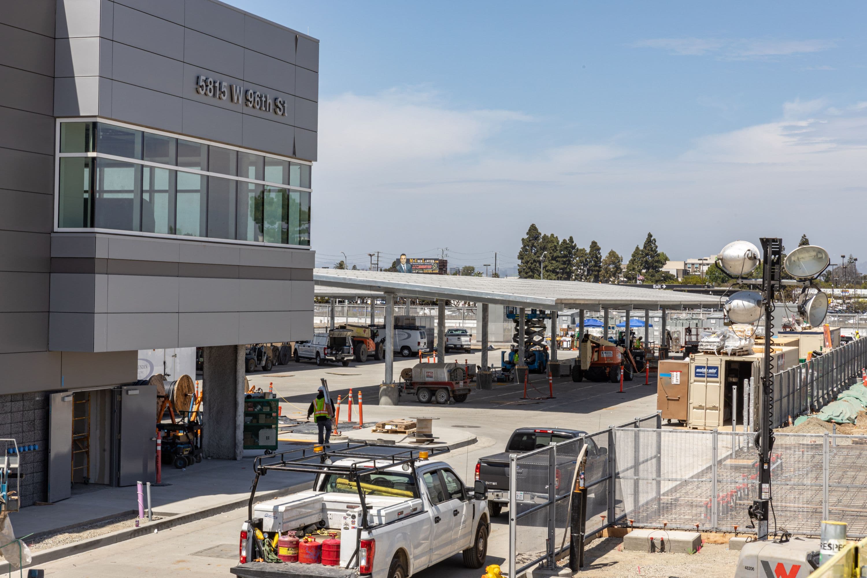 Exterior view of the Maintenance and Storage Facility.