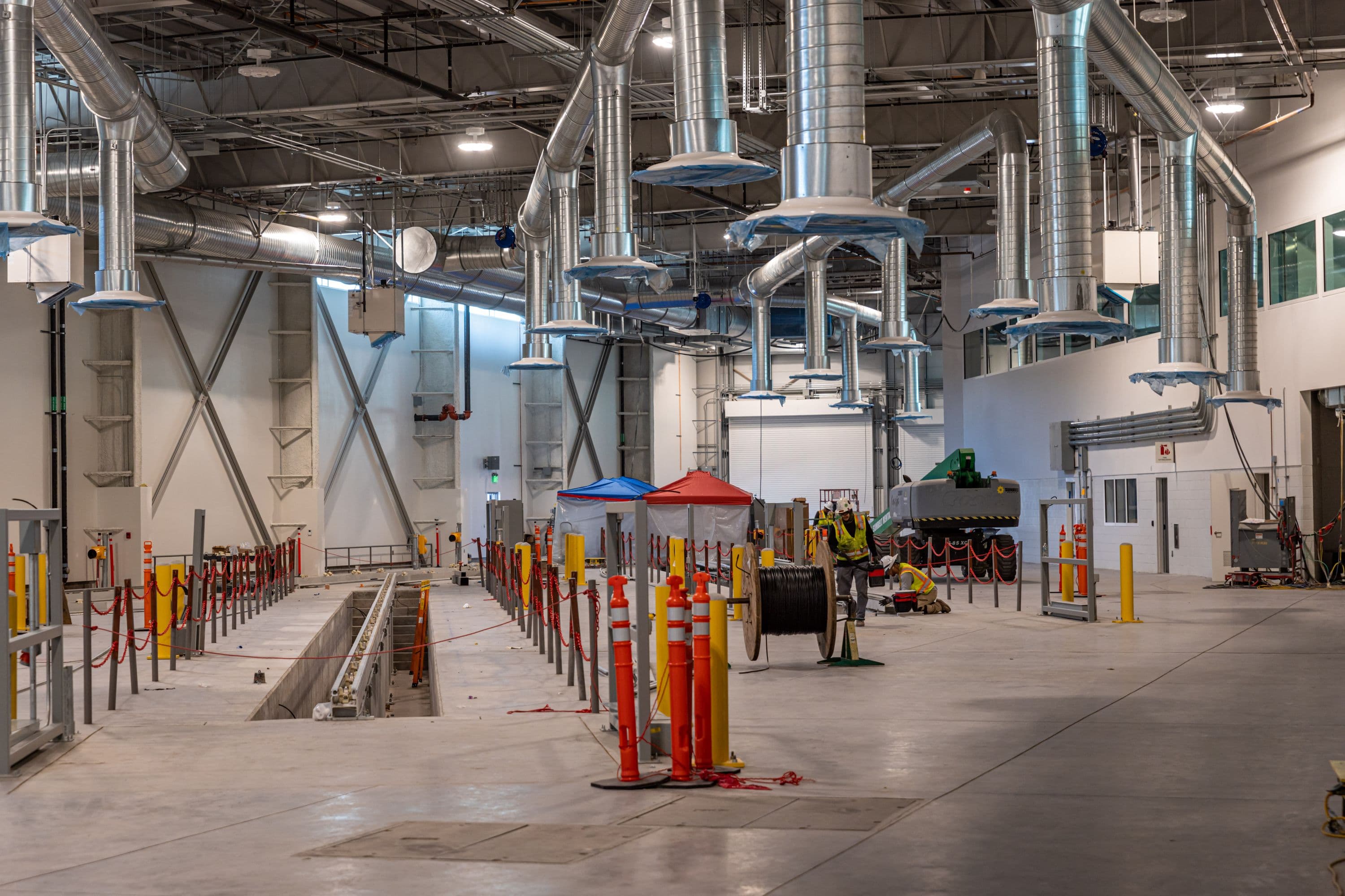 Interior view of the Maintenance and Storage Facility.