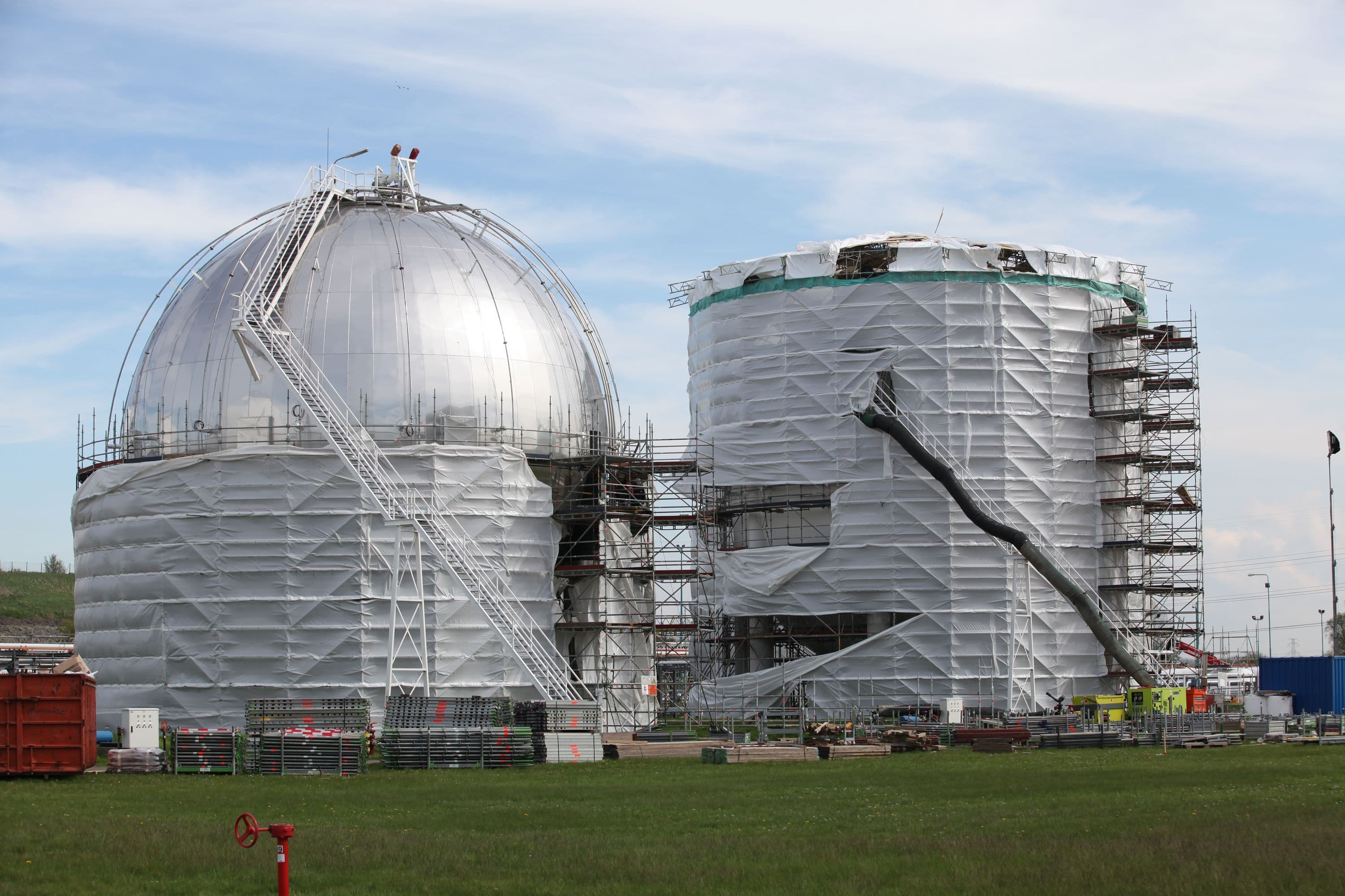 Butadiene cooling being installed