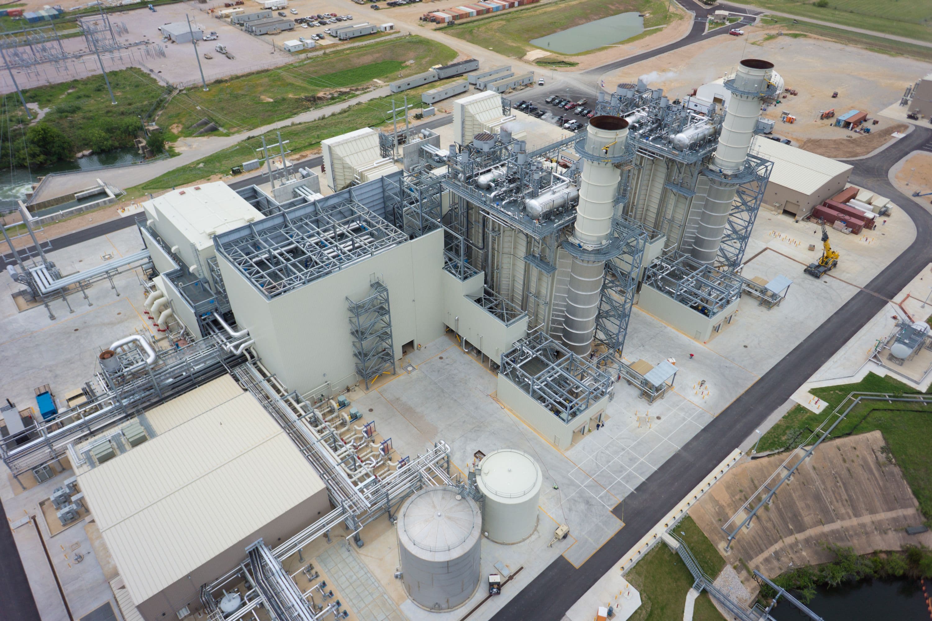Aerial view of plant, 2