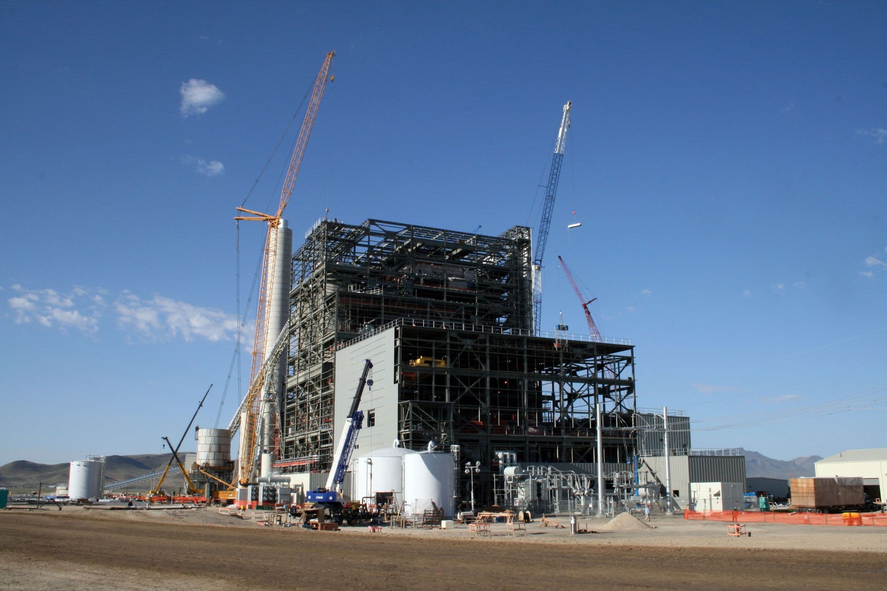 Cranes during construction