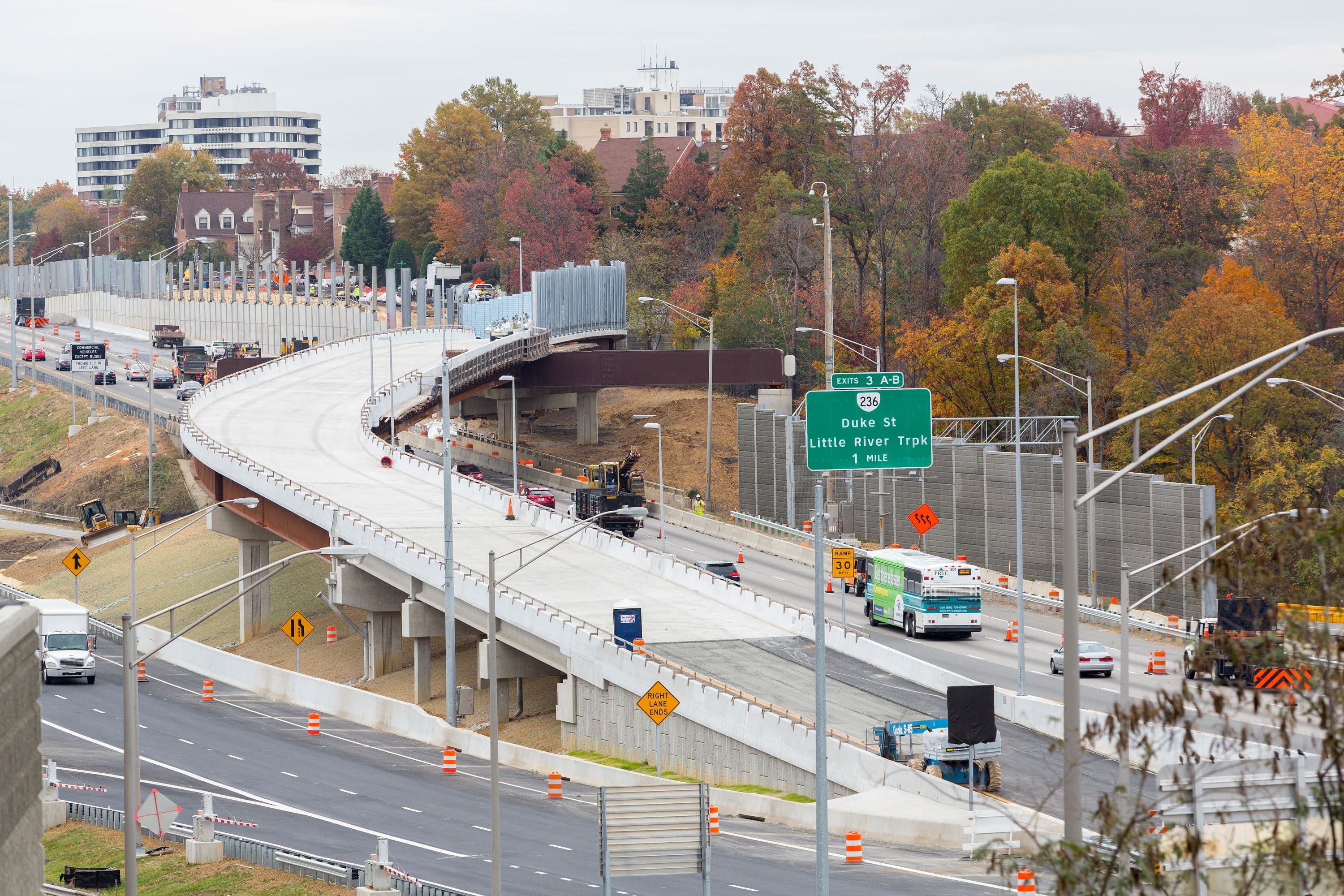 I-95 HOT lanes ramp at Turkeycock near Edsall Rd