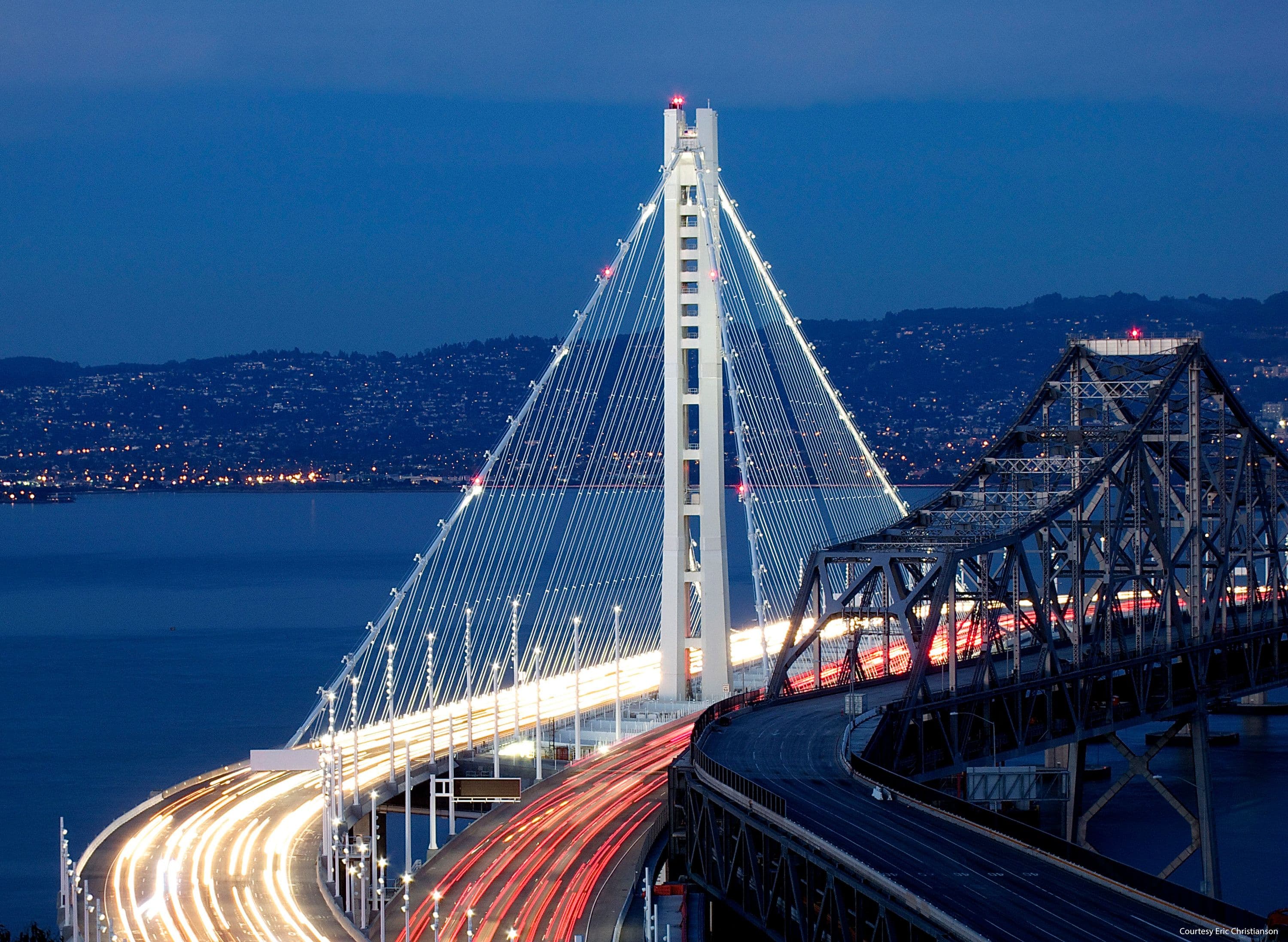 Bridge at night. Photo courtesy of Eric Christianson