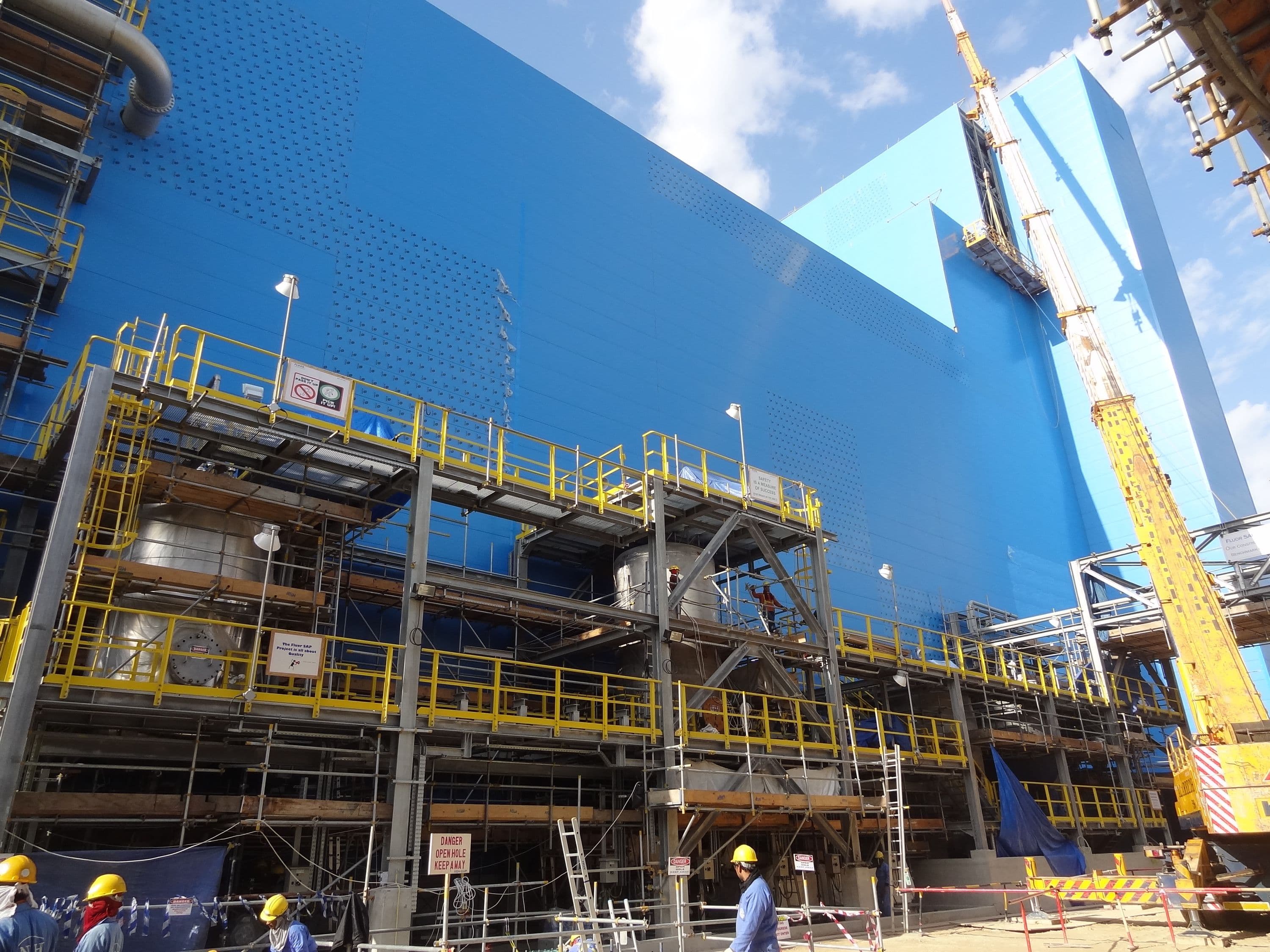 Production building from the east