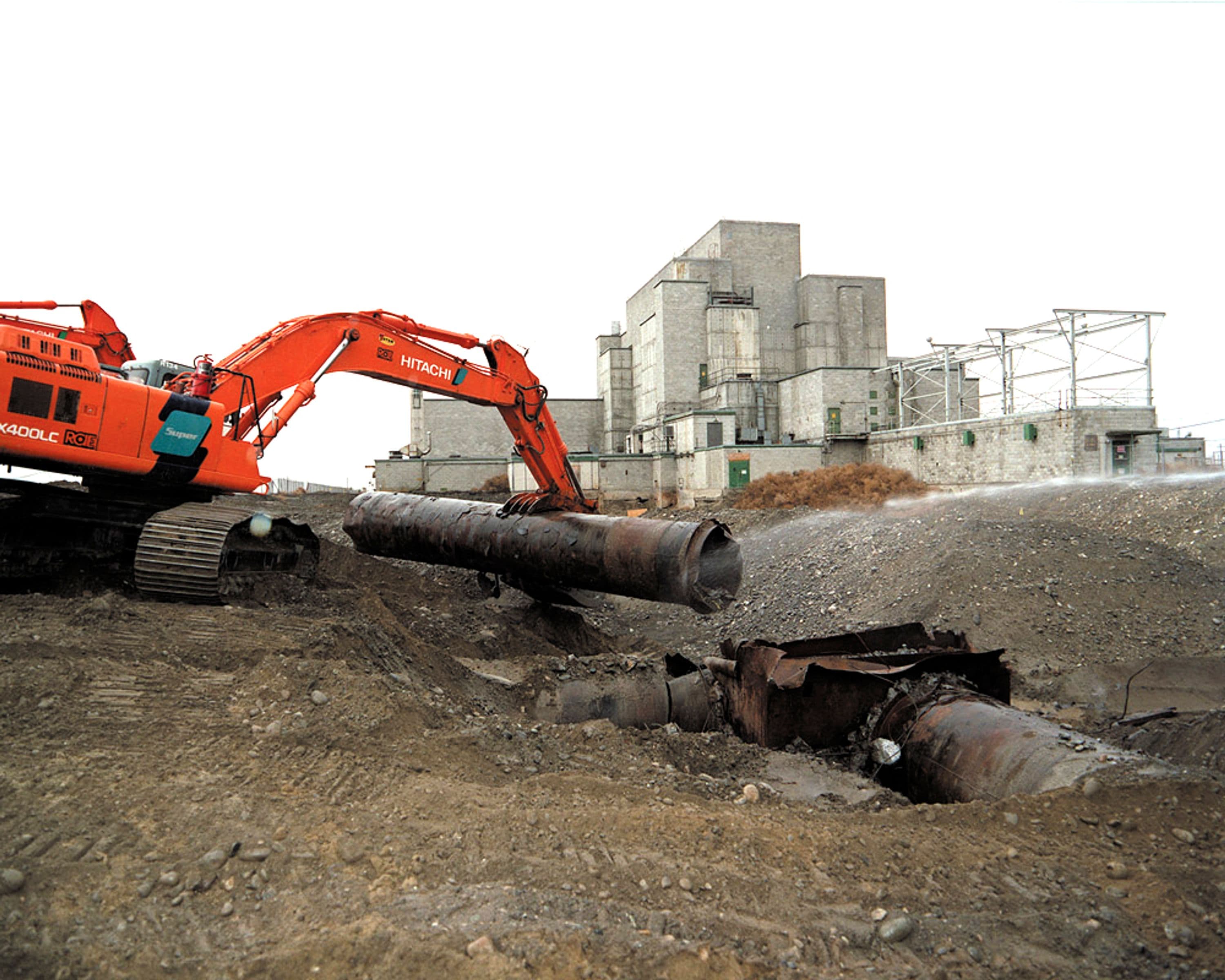 Removal of contaminated pipe