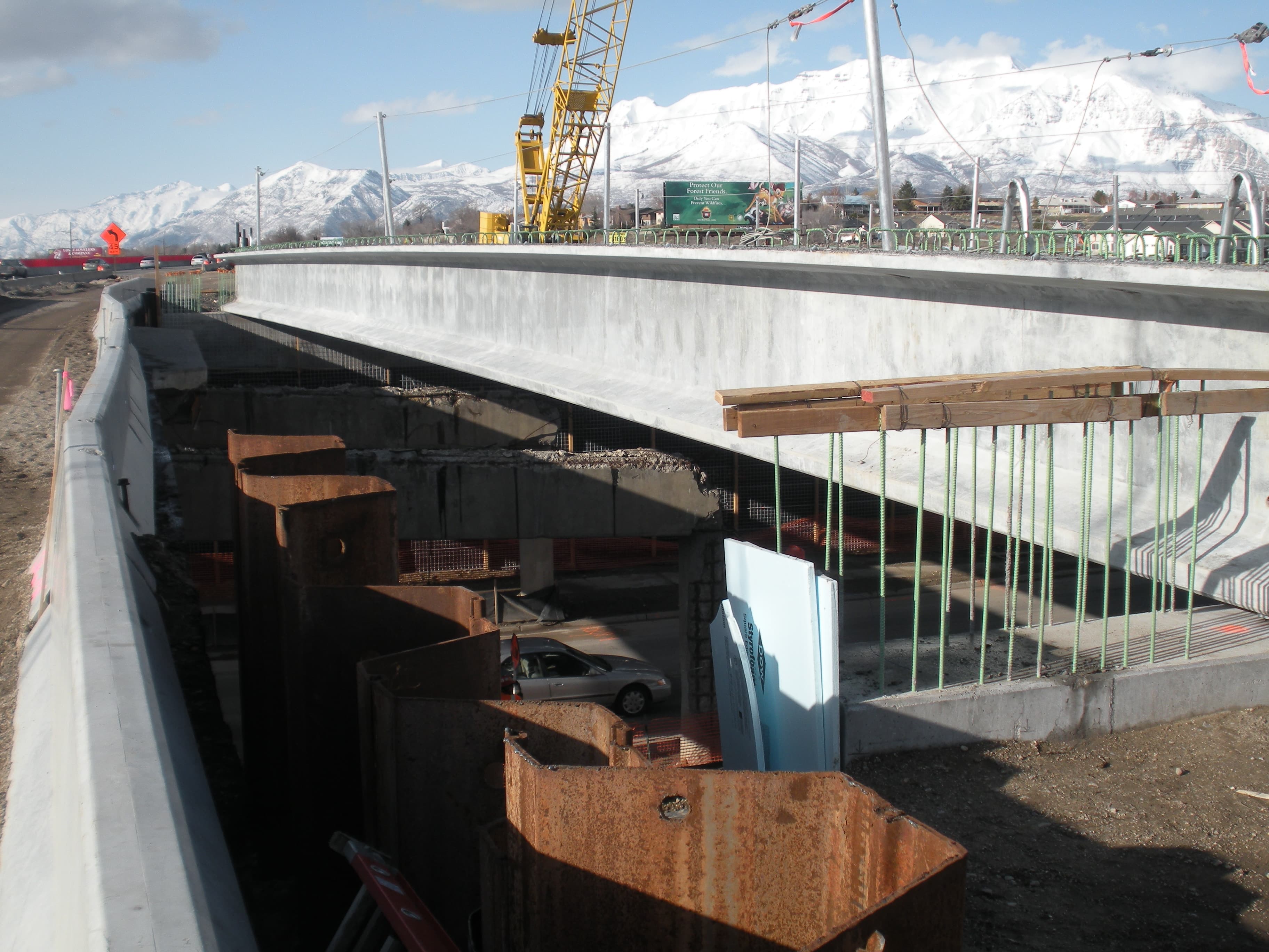 Detail of highway project in Utah