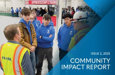 Cover of Fluor Community Impact Report: Issue 2, 2025