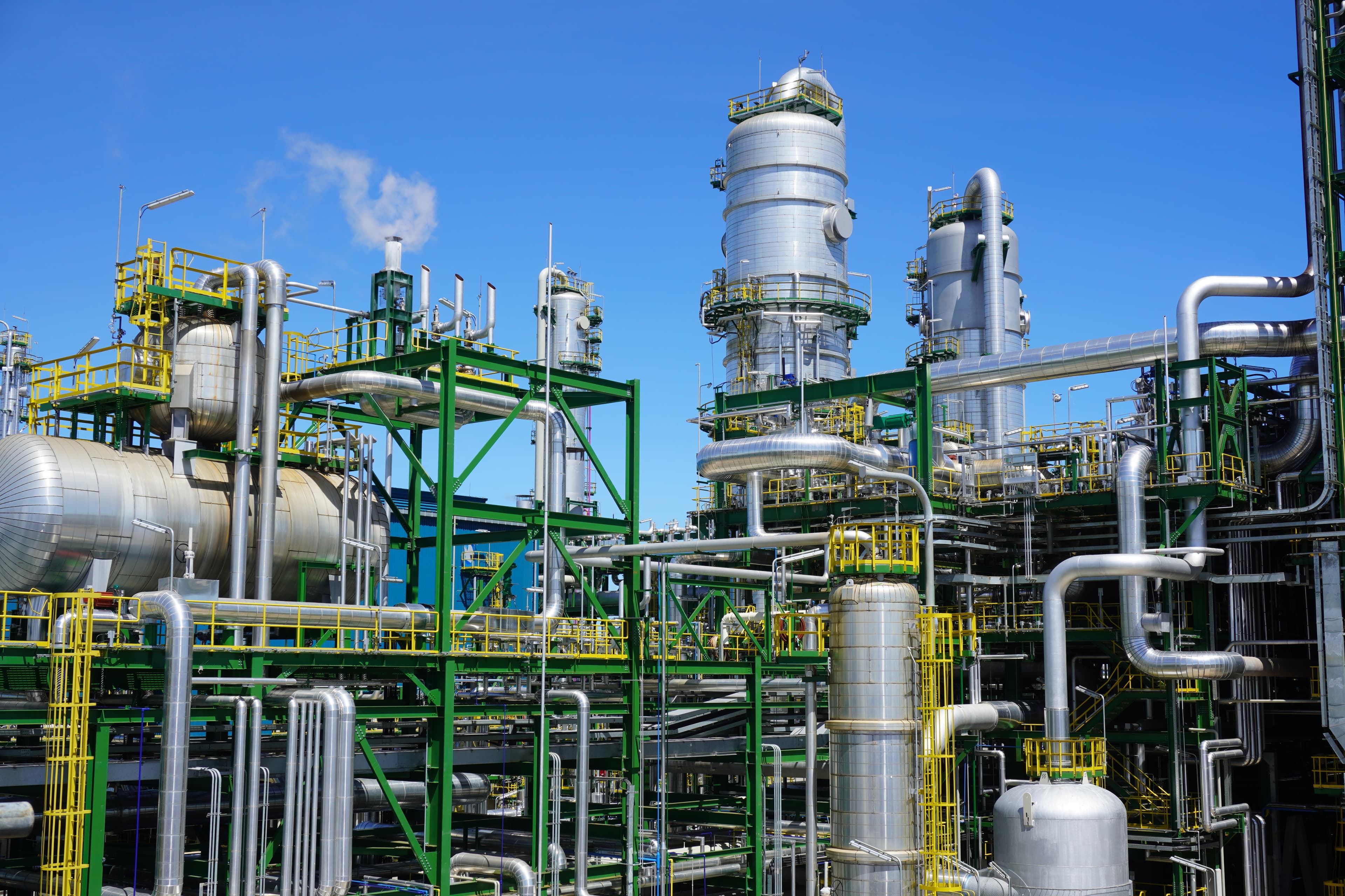 Stock image of sulfur degassing facility